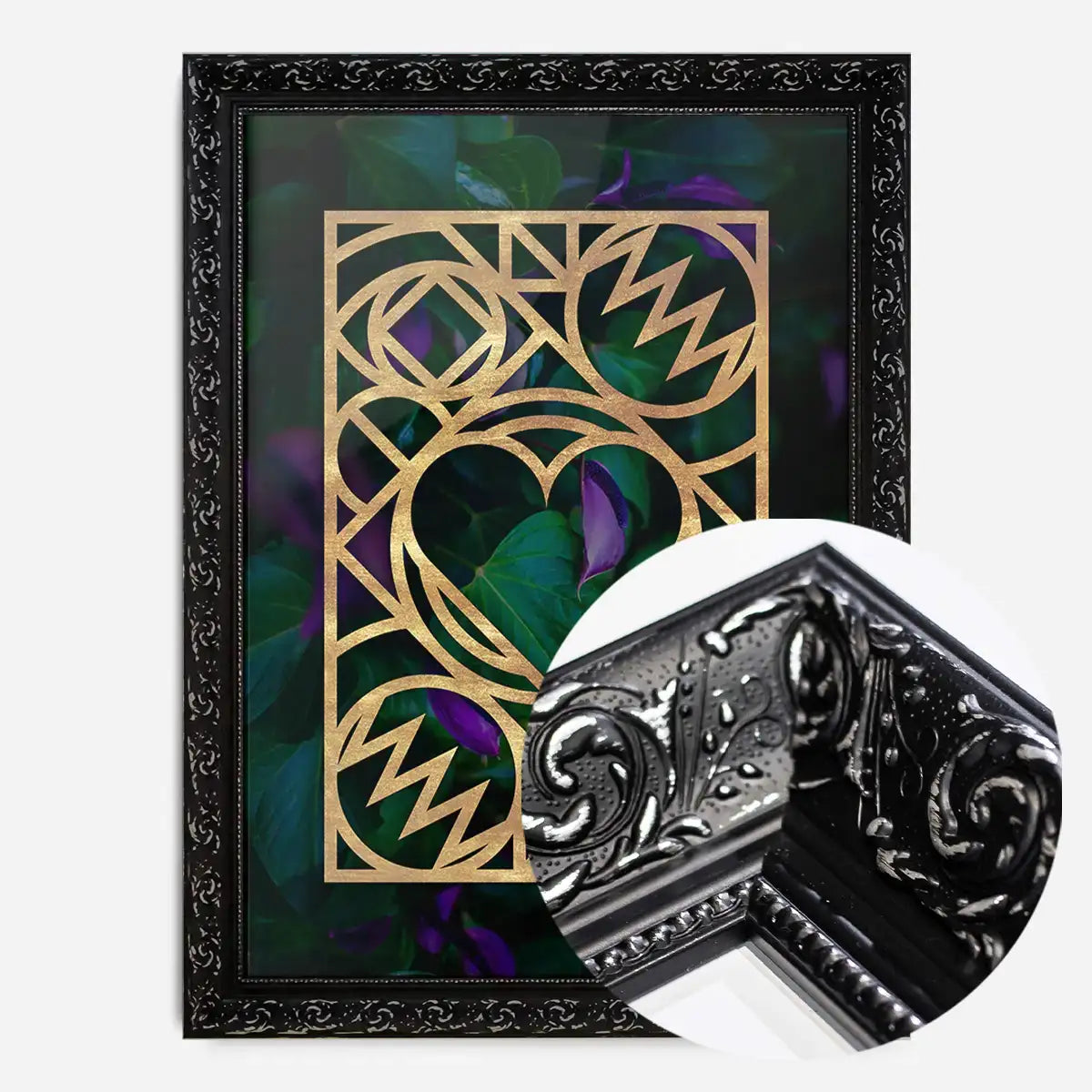 Graphic Heart Gold Print