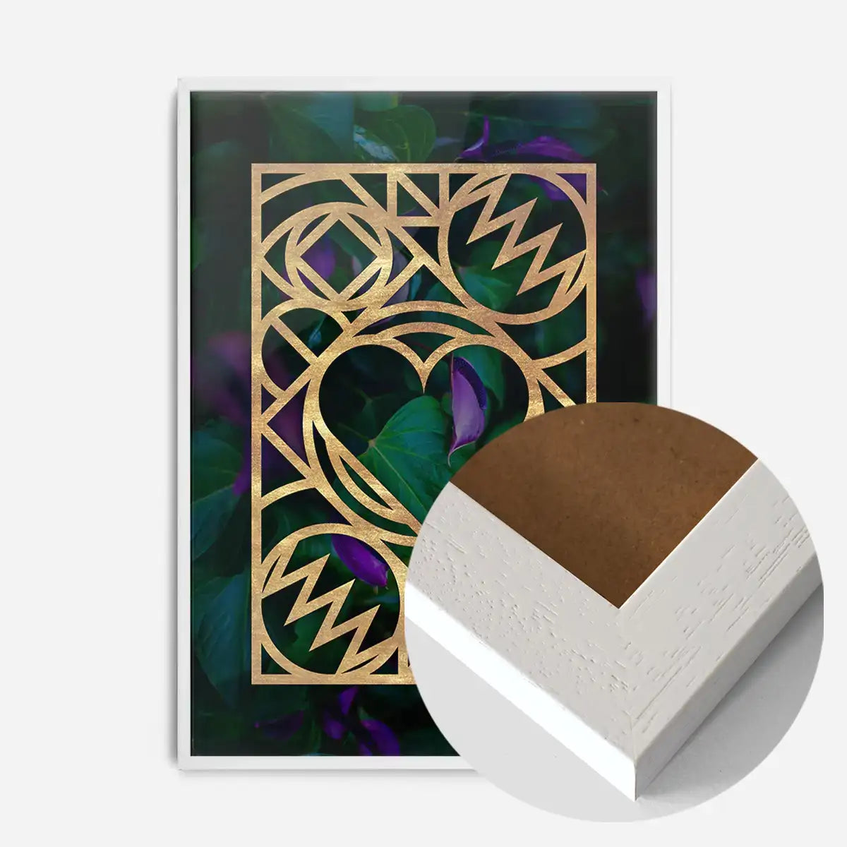 Graphic Heart Gold Print