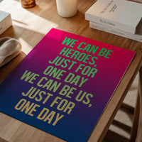 Heroes Lyrics Gradient Blend Print