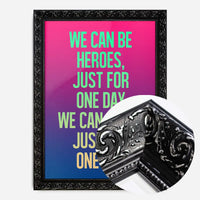 Heroes Lyrics Gradient Blend Print