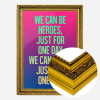 Heroes Lyrics Gradient Blend Print
