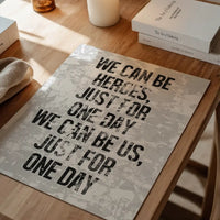 Heroes Lyrics White Grunge Print
