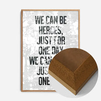 Heroes Lyrics White Grunge Print