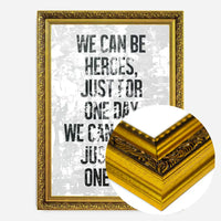 Heroes Lyrics White Grunge Print