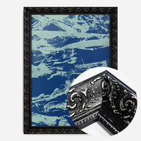 Inky Blue Graffiti Print