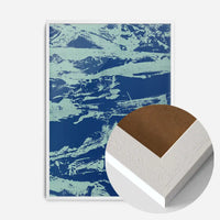 Inky Blue Graffiti Print