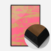 Inky Pink and Gold Graffiti Print