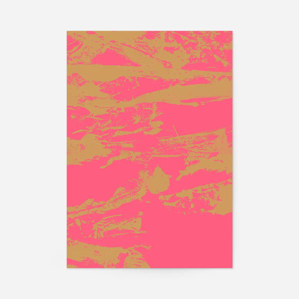 Inky Gold Graffiti Print