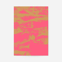 Inky Pink and Gold Graffiti Print
