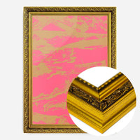 Inky Pink and Gold Graffiti Print