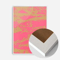 Inky Pink and Gold Graffiti Print