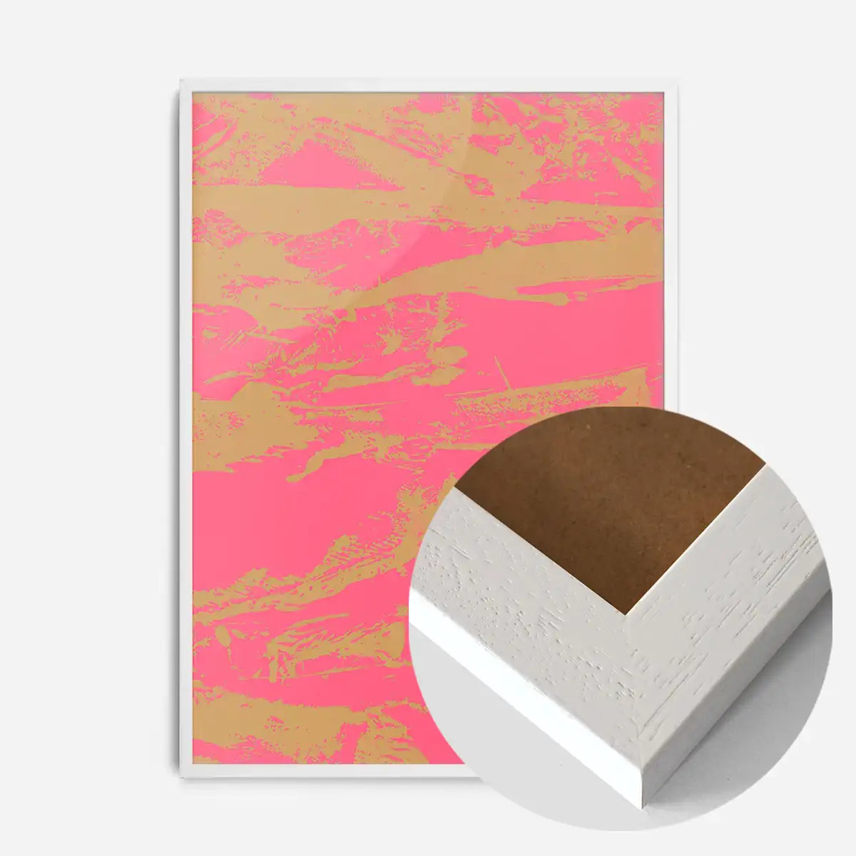 Inky Pink and Gold Graffiti Print