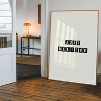 Just Believe Quote Print