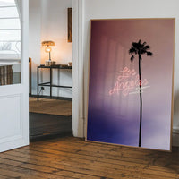 Los Angeles Palm Tree Neon Print