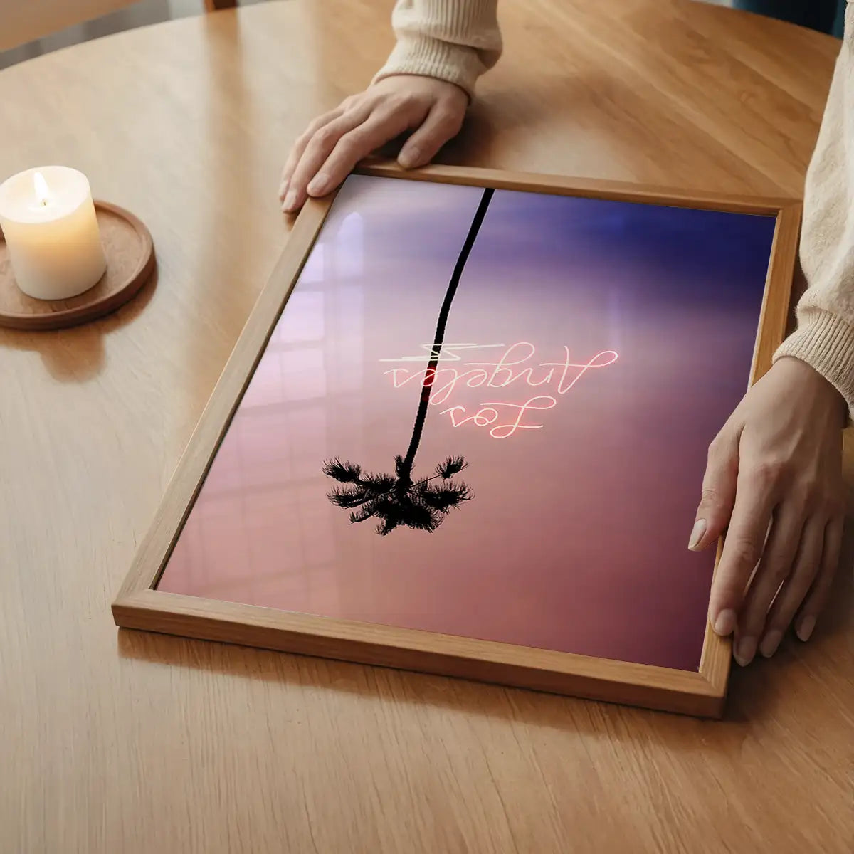 Los Angeles Palm Tree Neon Print
