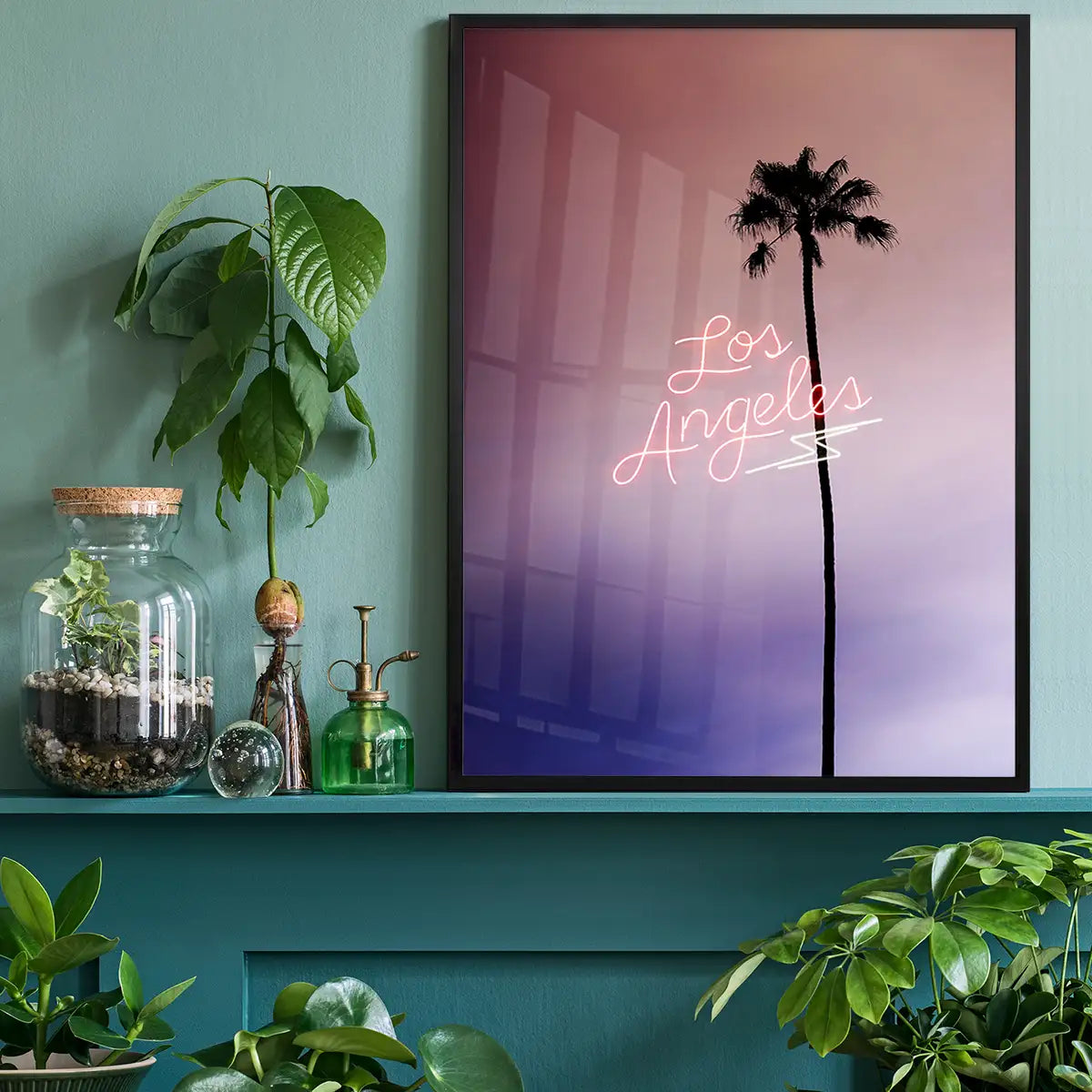 Los Angeles Palm Tree Neon Print