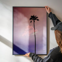 Los Angeles Palm Tree Neon Print