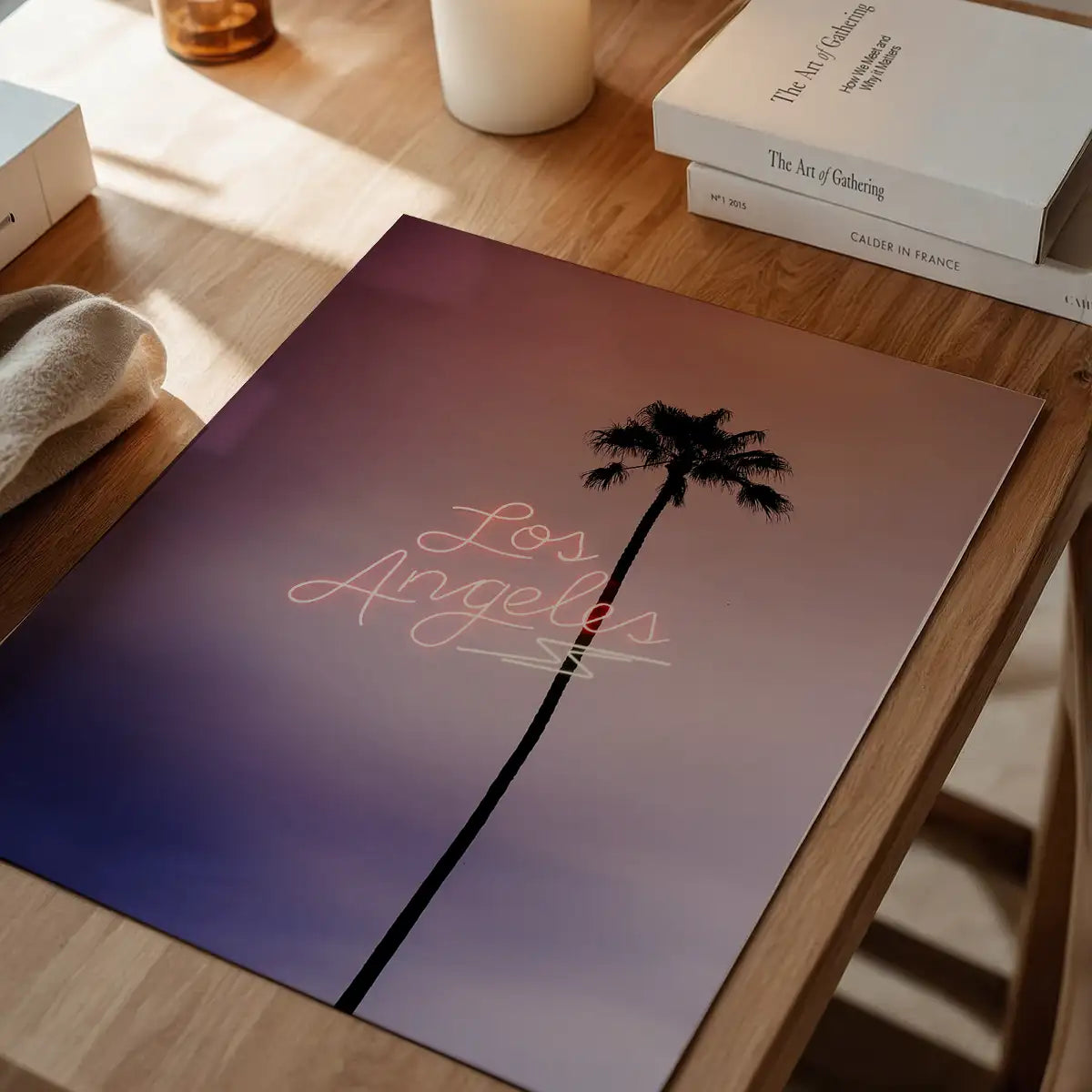 Los Angeles Palm Tree Neon Print