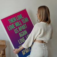 Love Will Tear Us Apart Lyrics Gradient Blend Print
