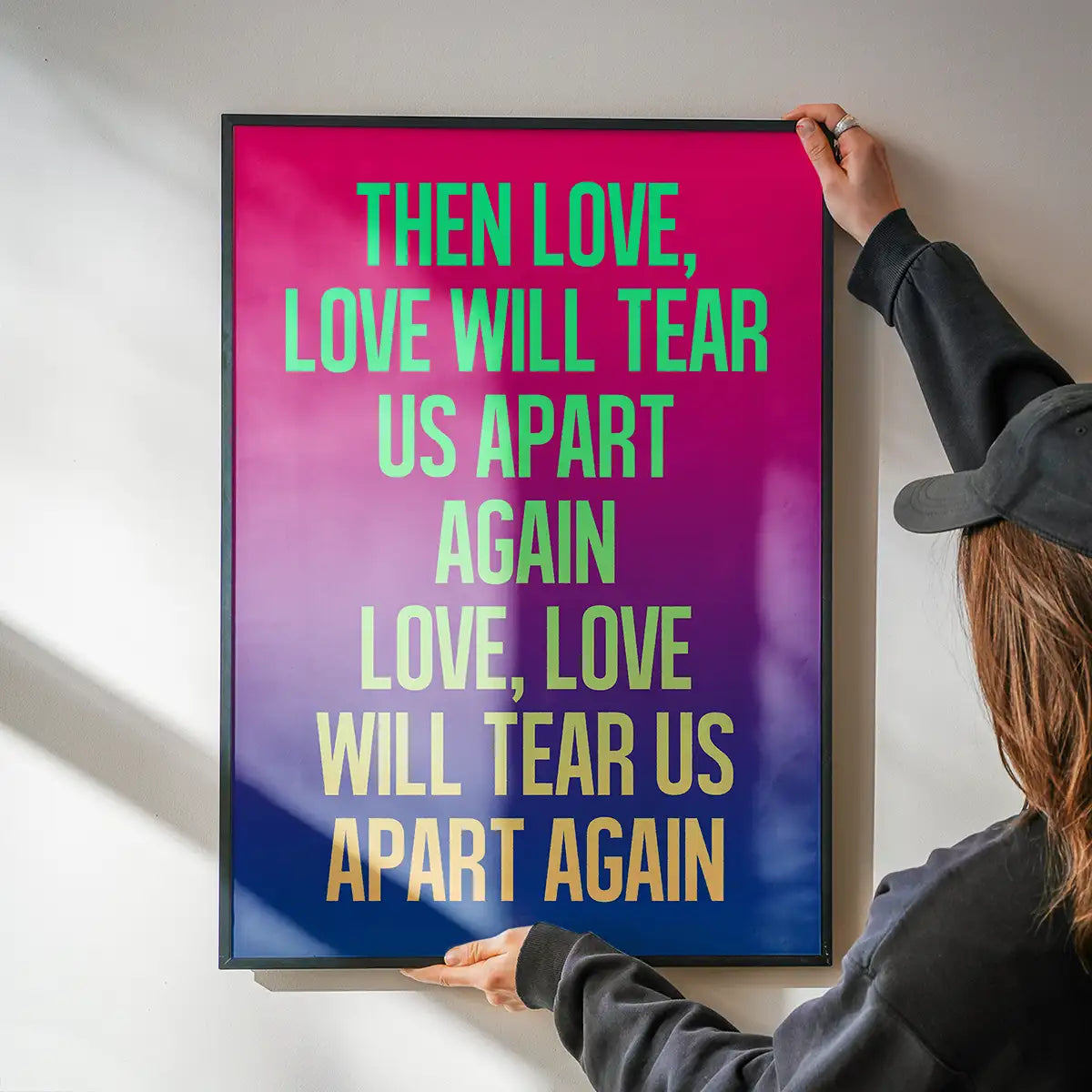 Love Will Tear Us Apart Lyrics Gradient Blend Print