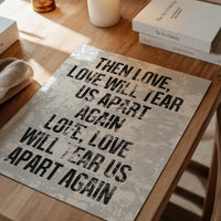 Love Will Tear Us Apart Lyrics White Grunge Print