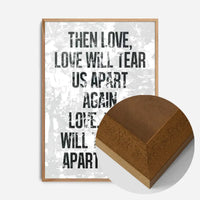 Love Will Tear Us Apart Lyrics White Grunge Print