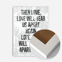 Love Will Tear Us Apart Lyrics White Grunge Print