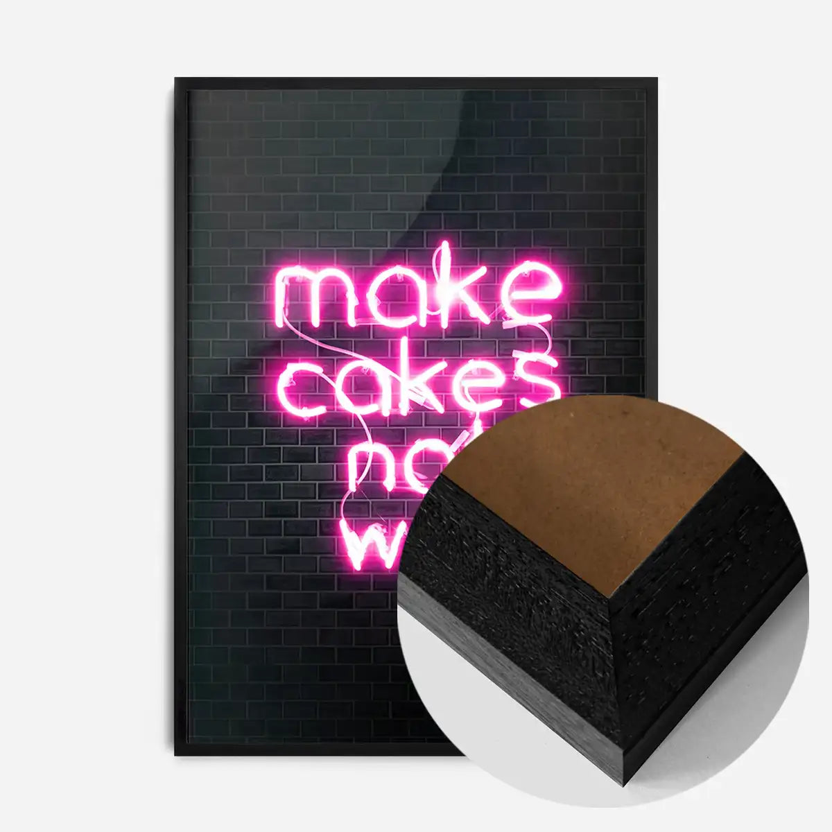 Make Cakes Pink Neon Print