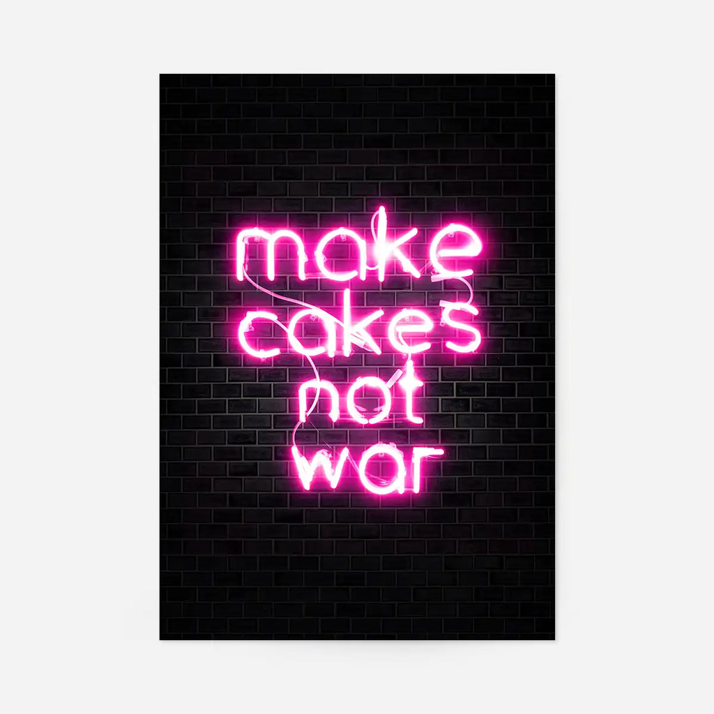 Make Cakes Neon Print