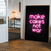 Make Cakes Pink Neon Print