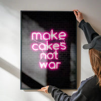 Make Cakes Pink Neon Print