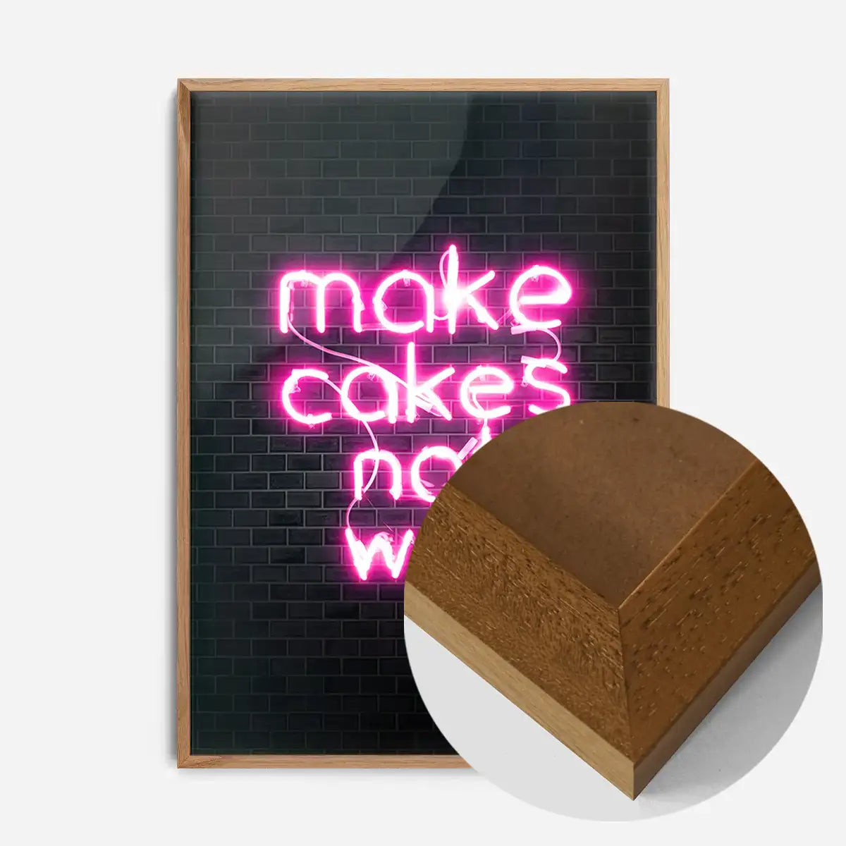 Make Cakes Pink Neon Print