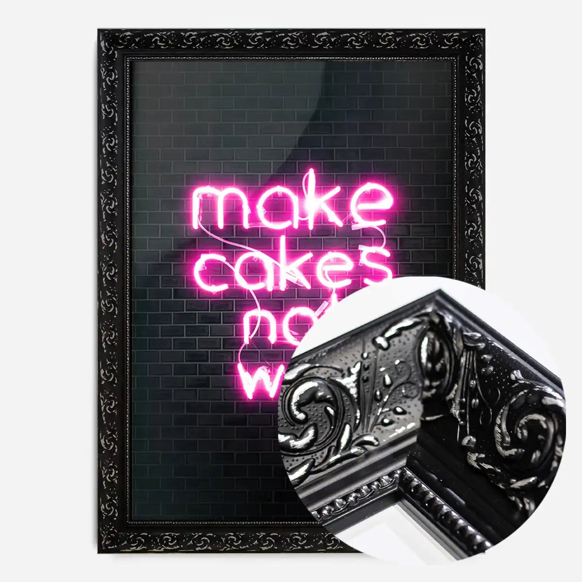 Make Cakes Pink Neon Print