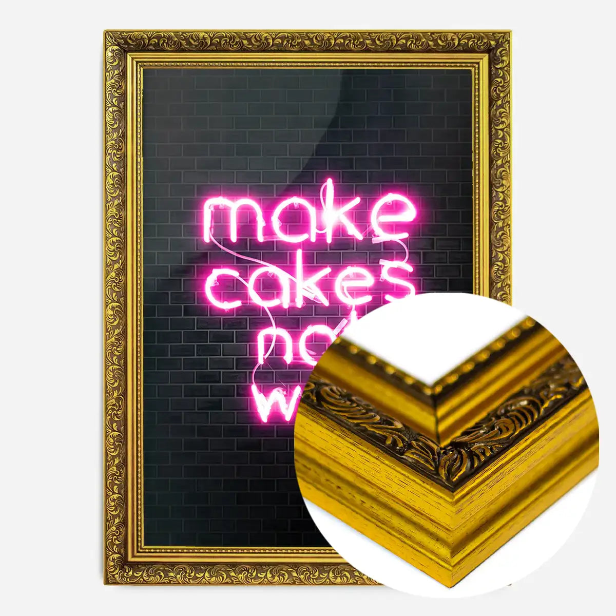 Make Cakes Pink Neon Print