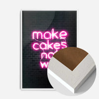 Make Cakes Pink Neon Print