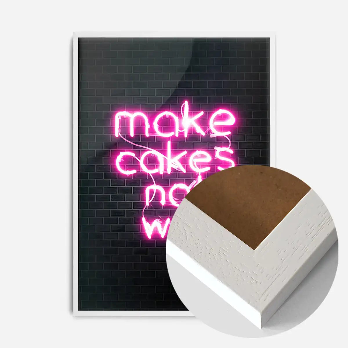 Make Cakes Pink Neon Print
