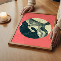 Marble Moon Pink Print