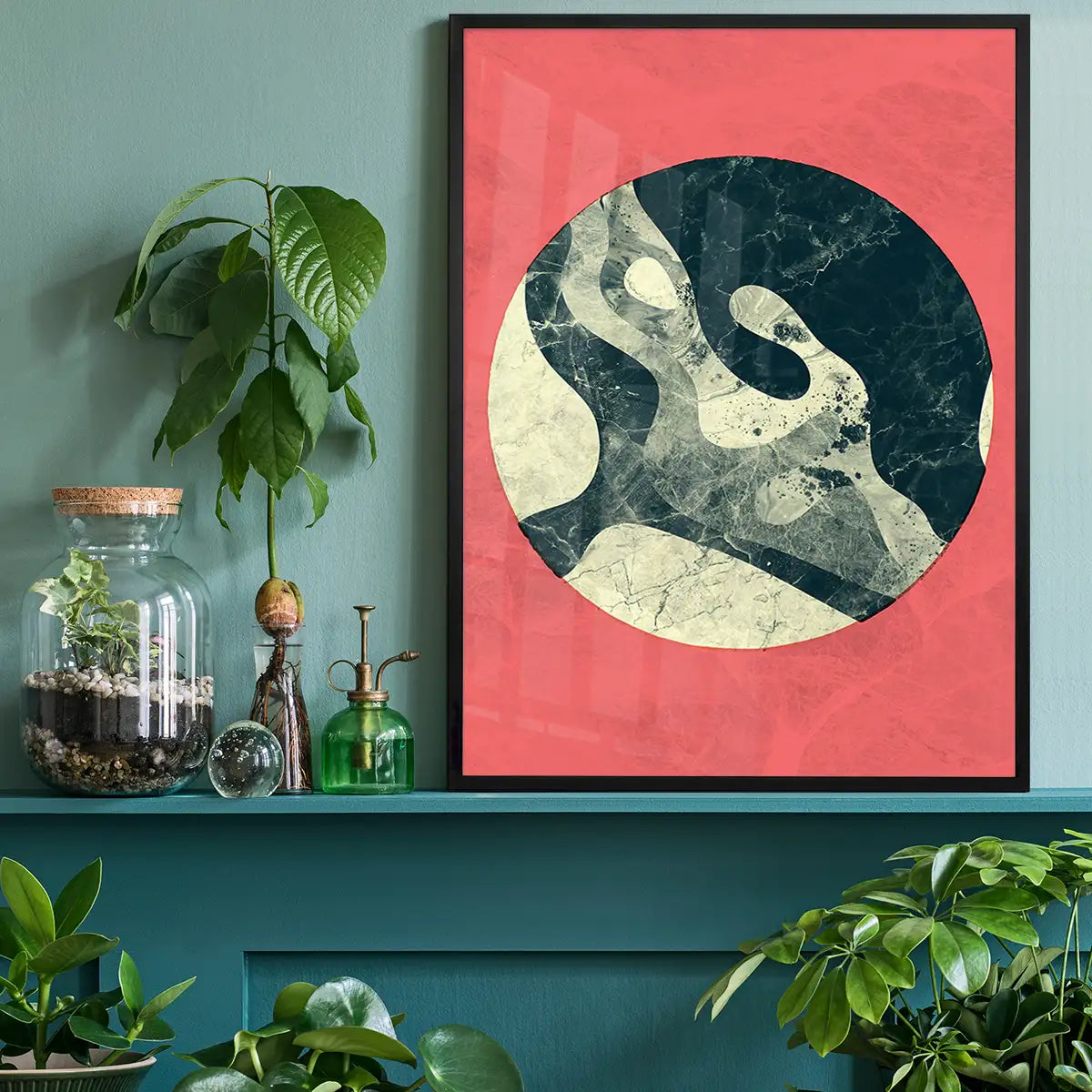 Marble Moon Pink Print