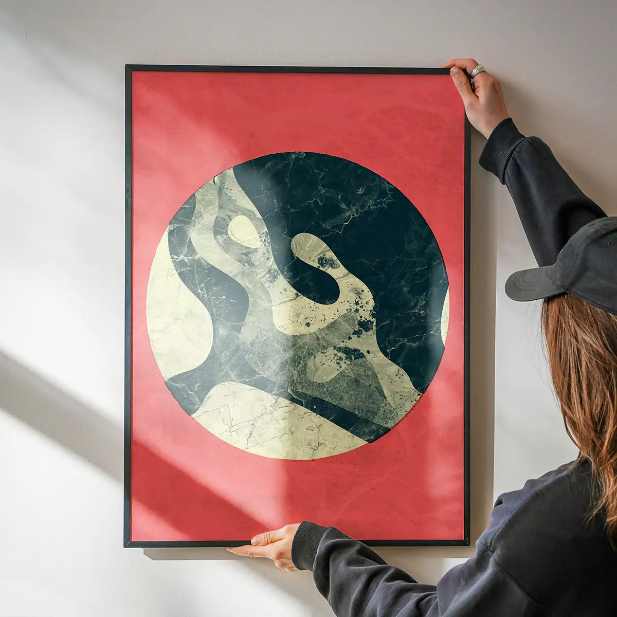 Marble Moon Pink Print
