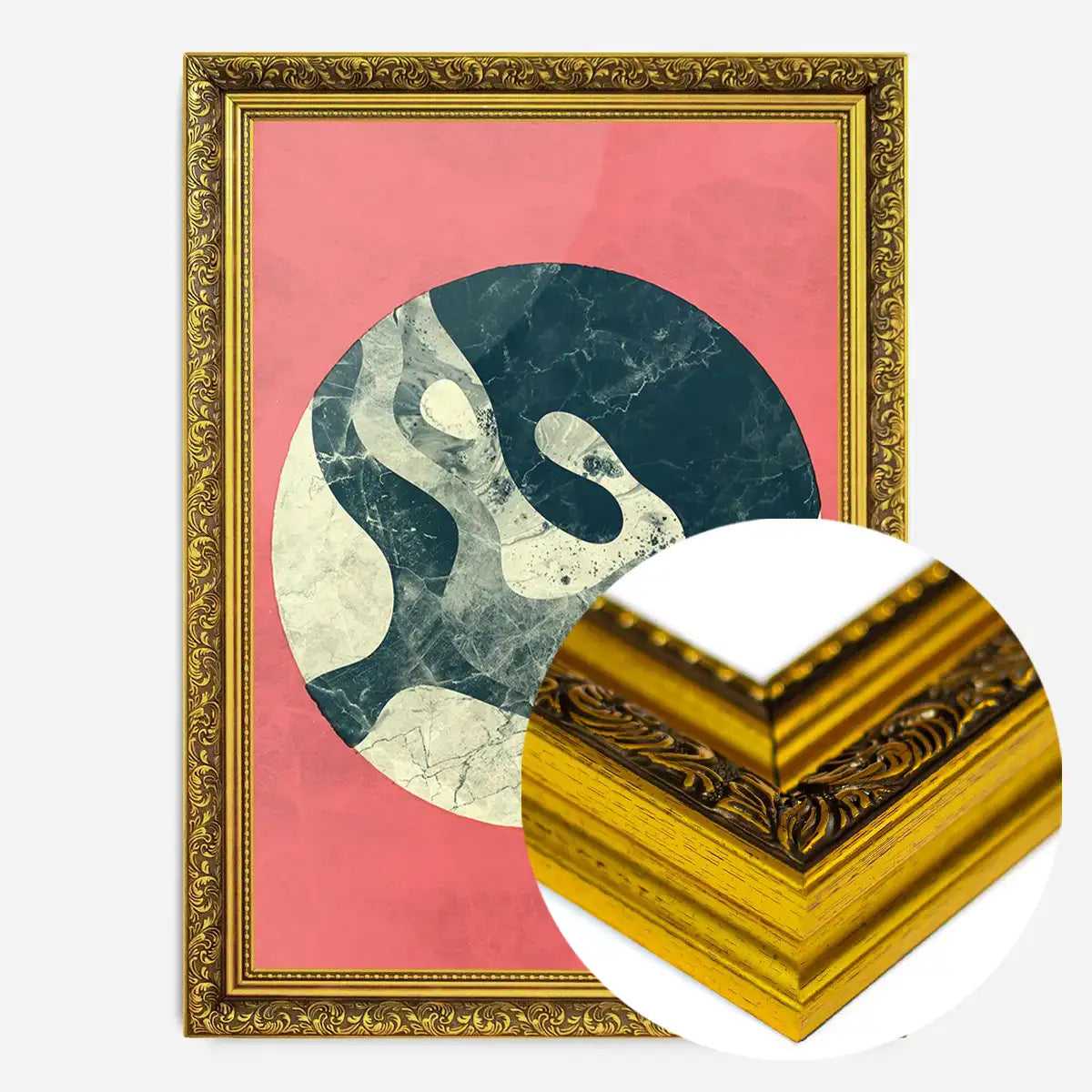 Marble Moon Pink Print