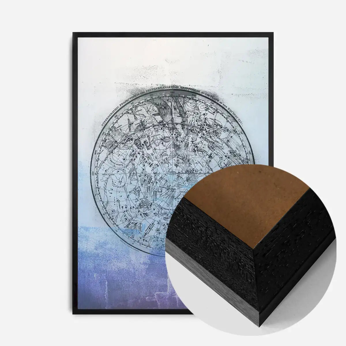 Nautical Map Blue Blend Print