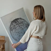 Nautical Map Blue Blend Print