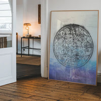 Nautical Map Blue Blend Print