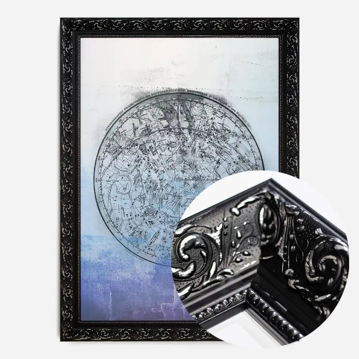 Nautical Map Blue Blend Print