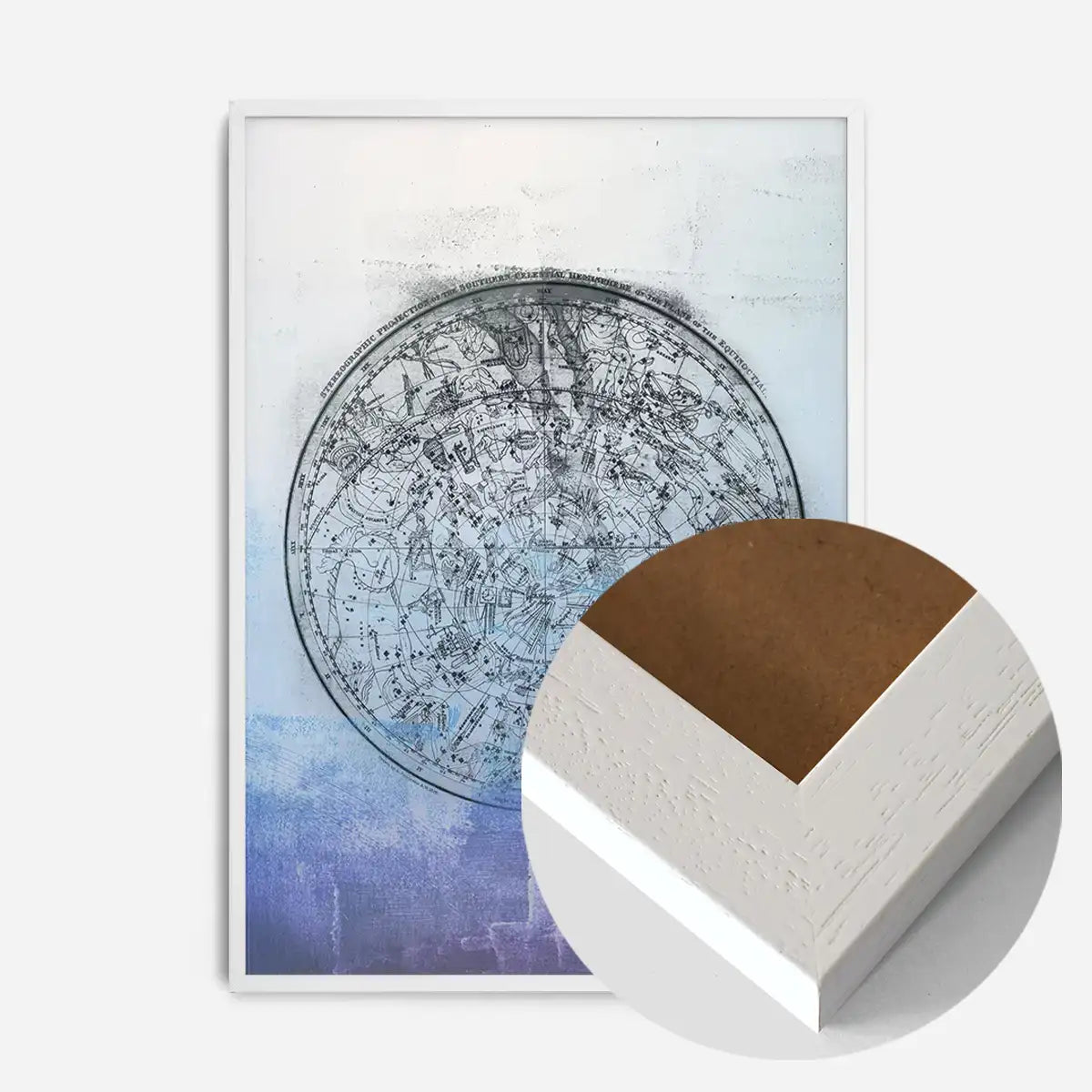 Nautical Map Blue Blend Print