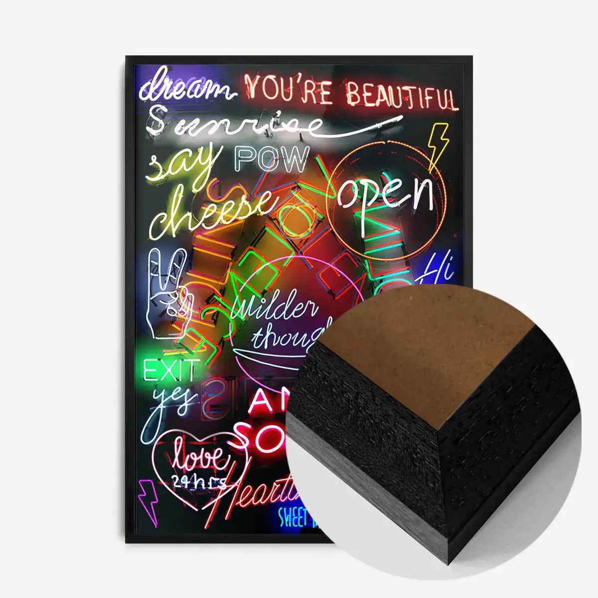 Neon Sign Mashup Print