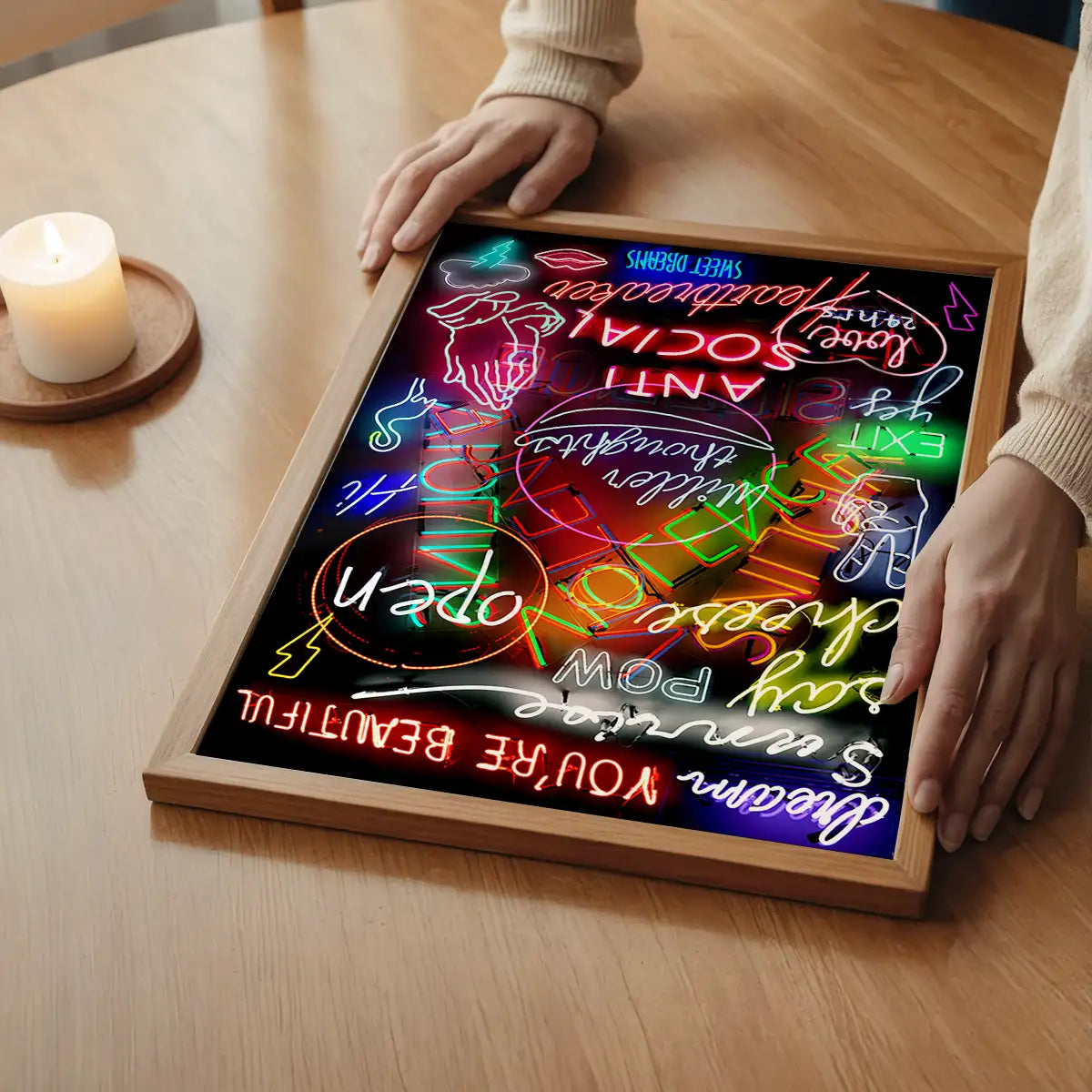 Neon Sign Mashup Print