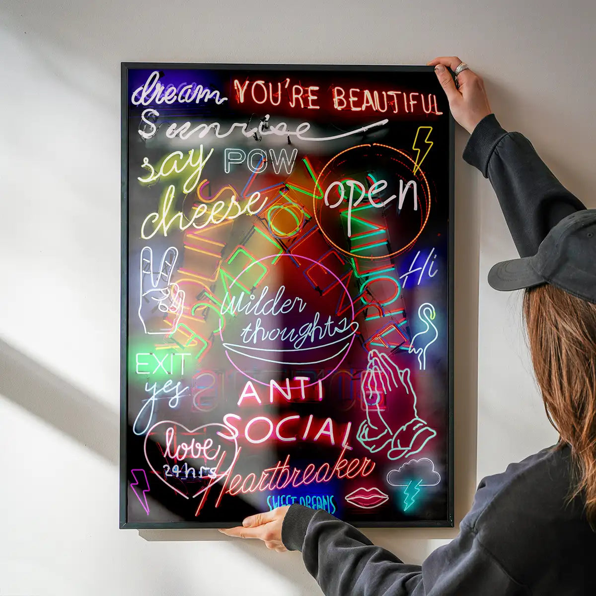 Neon Sign Mashup Print