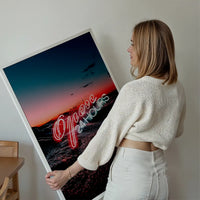 Open 24 Hours Ocean Neon Print