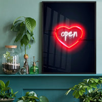 Open Heart Neon Print